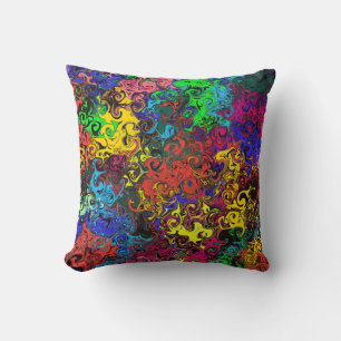 Abstract Colourful Twirlers / Cushion