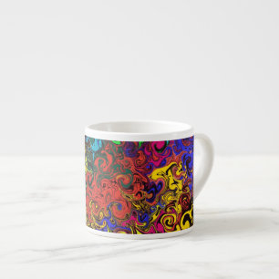 Abstract Colourful Twirlers / Espresso Cup