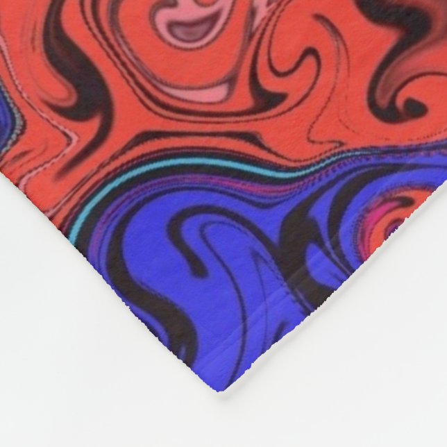 Abstract Colourful Twirlers /  Fleece Blanket (Corner)