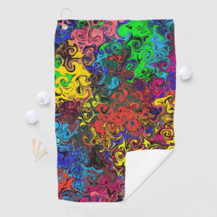 Abstract Colourful Twirlers / Golf Towel