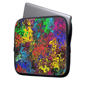 Abstract Colourful Twirlers / Laptop Sleeve