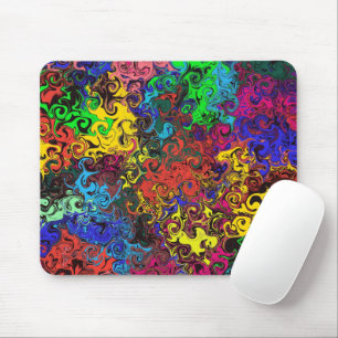 Abstract Colourful Twirlers /  Mouse Mat