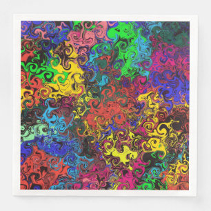 Abstract Colourful Twirlers / Napkin
