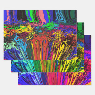 Abstract Colourful Twirlers / P & P / Filters / Wrapping Paper Sheet