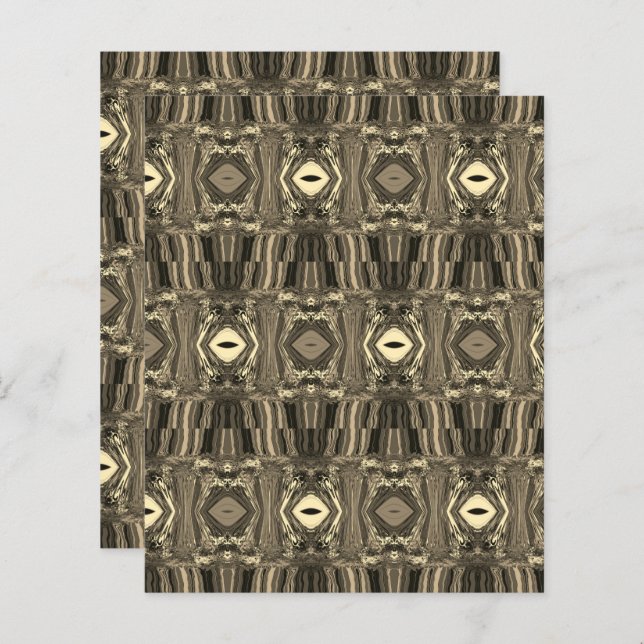 Abstract Colourful Twirlers P & P Half Brick Sepia (Front/Back)