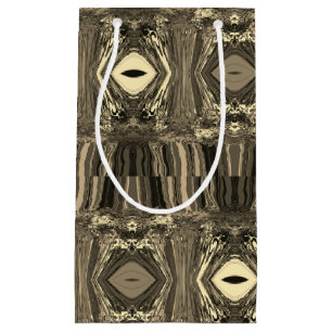 Abstract Colourful Twirlers P & P Half Brick Sepia Small Gift Bag