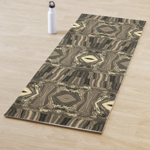 Abstract Colourful Twirlers P & P Half Brick Sepia Yoga Mat