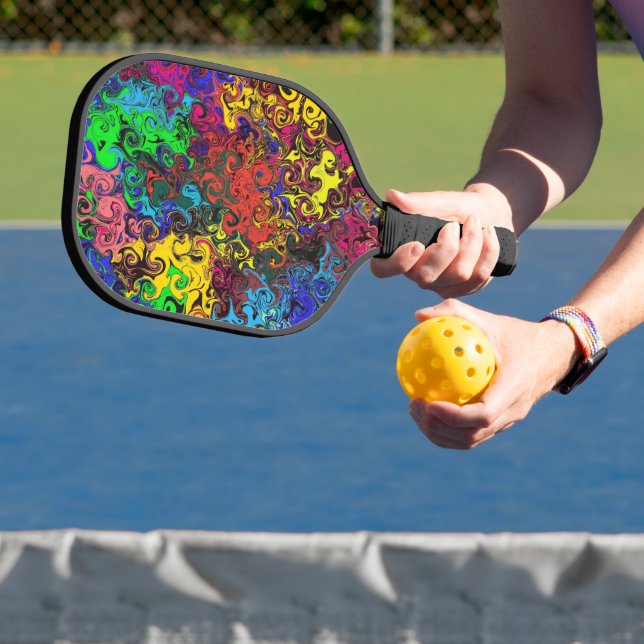 Abstract Colourful Twirlers / Pickleball Paddle (Insitu)