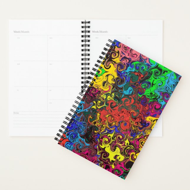 Abstract Colourful Twirlers / Planner (Display)