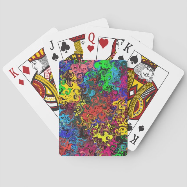 Abstract Colourful Twirlers /  Playing Cards (Back)