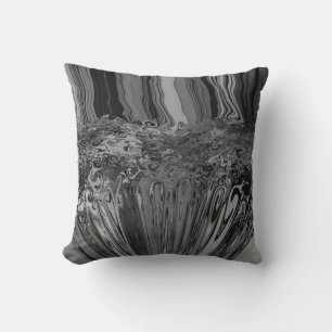 Abstract Colourful Twirlers Push & Pinch / B & W  Cushion