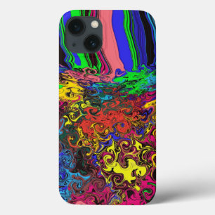 Abstract Colourful Twirlers / Pushed / iPhone 13 Case