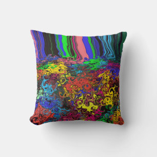 Abstract Colourful Twirlers / Pushed / Cushion