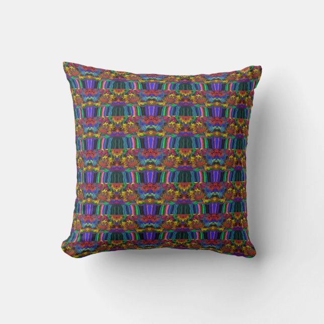 Abstract Colourful Twirlers / Pushed / Half Drop / Cushion (Front)