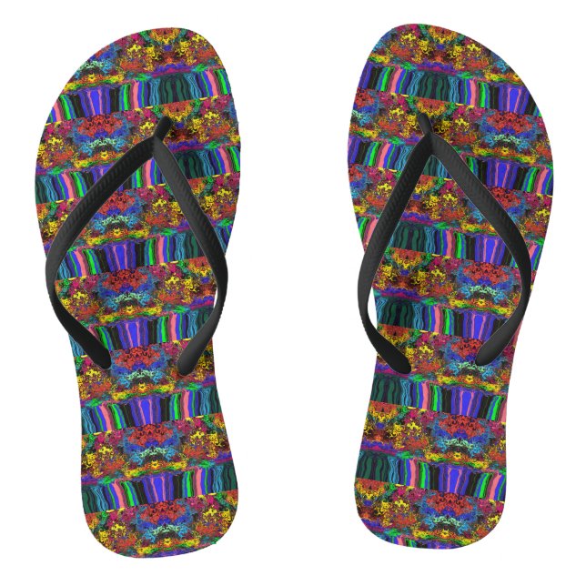 Abstract Colourful Twirlers / Pushed / Half Drop / Flip Flops (Footbed)