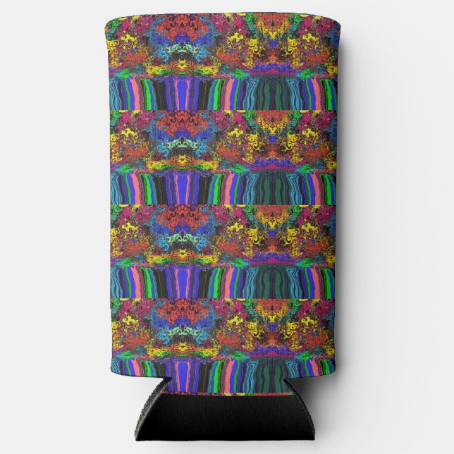 Abstract Colourful Twirlers / Pushed / Half Drop / Seltzer Can Cooler (Front)