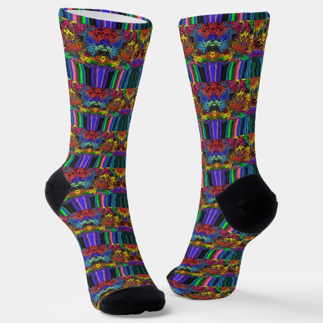 Abstract Colourful Twirlers / Pushed / Half Drop / Socks (Angled)