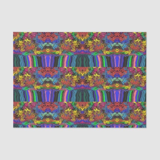 Abstract Colourful Twirlers / Pushed / Half Drop / Tissue Paper (Front)