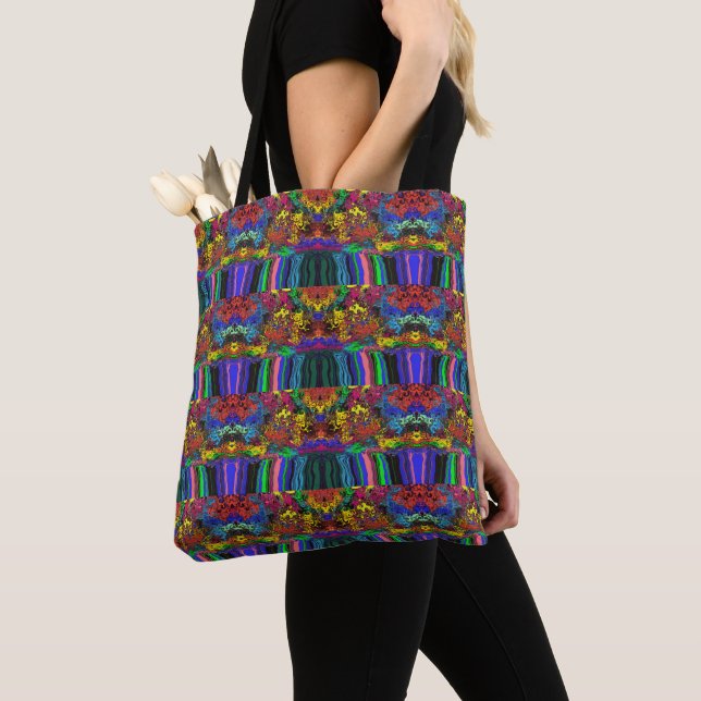 Abstract Colourful Twirlers / Pushed / Half Drop / Tote Bag (Close Up)