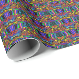 Abstract Colourful Twirlers / Pushed / Half Drop / Wrapping Paper