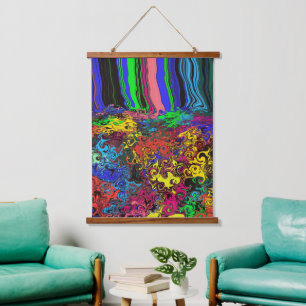 Abstract Colourful Twirlers / Pushed / Hanging Tapestry