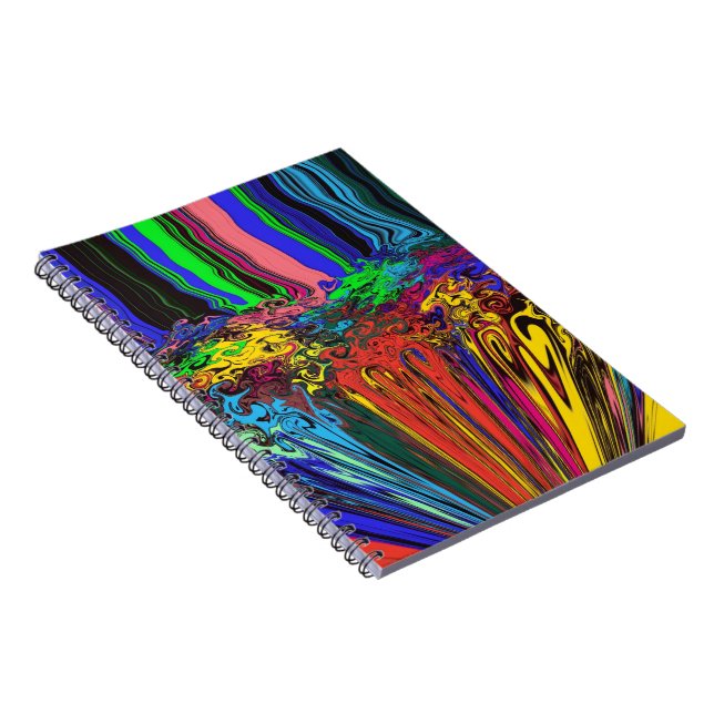 Abstract Colourful Twirlers / Pushed & Pinched / Notebook (Right Side)