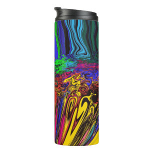 Abstract Colourful Twirlers / Pushed & Pinched / Thermal Tumbler