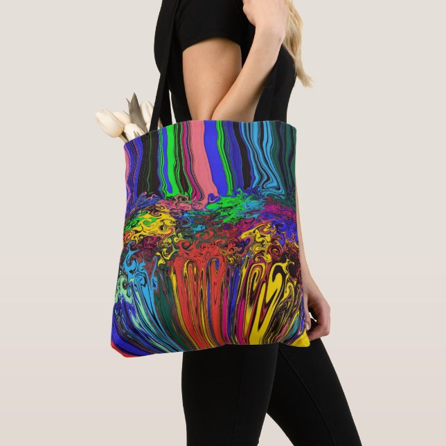 Abstract Colourful Twirlers / Pushed & Pinched / Tote Bag (Close Up)