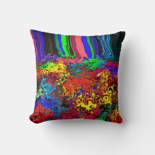 Abstract Colourful Twirlers / Pushed / Sangria / Cushion