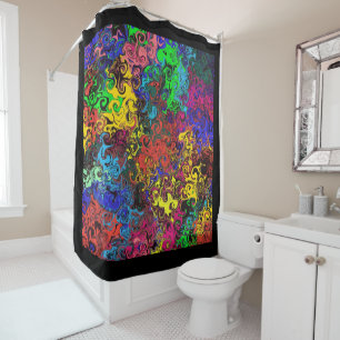 Abstract Colourful Twirlers / Shower Curtain