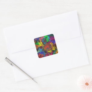 Abstract Colourful Twirlers /  Square Sticker