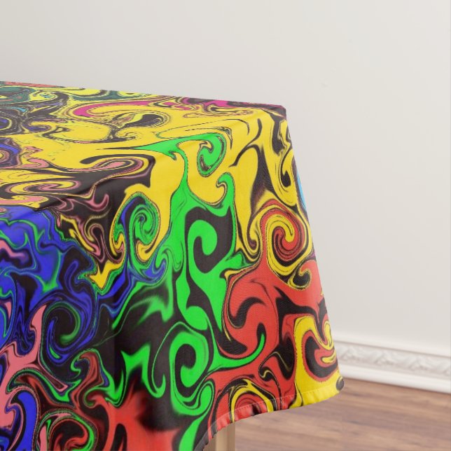 Abstract Colourful Twirlers / Tablecloth (In Situ)