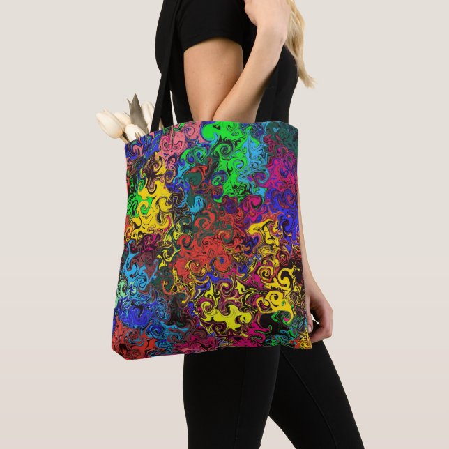 Abstract Colourful Twirlers /  Tote Bag (Close Up)