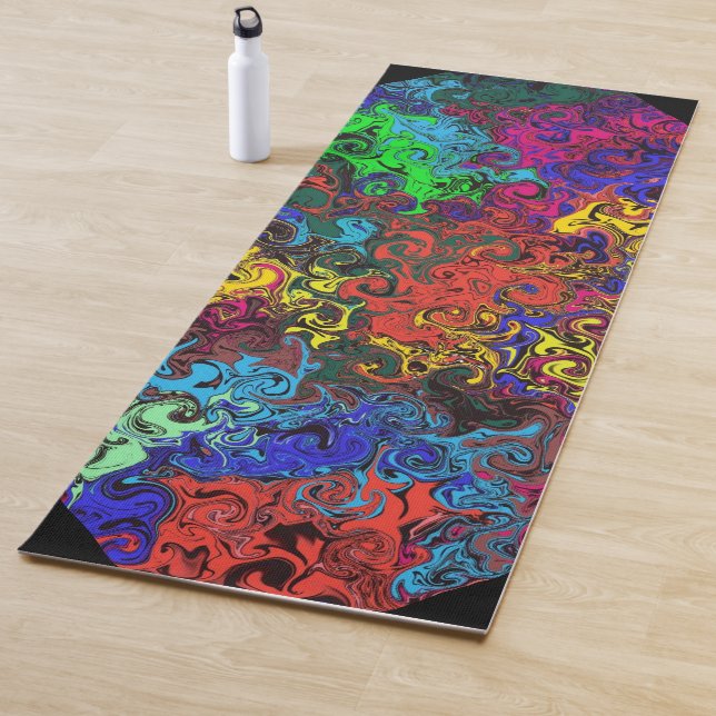 Abstract Colourful Twirlers / Yoga Mat (In Situ)
