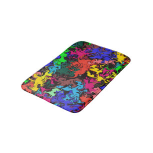 Abstract Colourful Twirls / Bath Mat