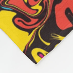 Abstract Colourful Twirls / Filters / Fleece Blanket