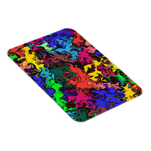 Abstract Colourful Twirls / Flexible Magnet