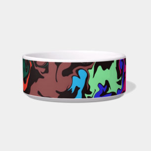 Abstract Colourful Twirls / Pet  Bowl
