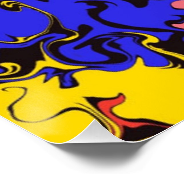Abstract Colourful Twirls /  Poster (Corner)