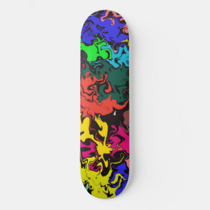 Abstract Colourful Twirls /  Skateboard