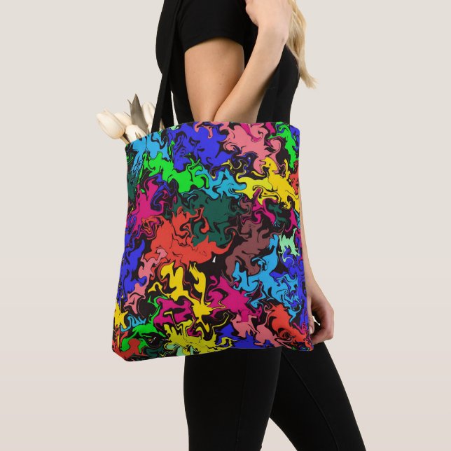 Abstract Colourful Twirls /  Tote Bag (Close Up)