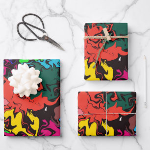 Abstract Colourful Twirls /  Wrapping Paper Sheet