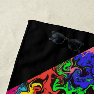 Abstract Colourful Twirly /  Beach Towel