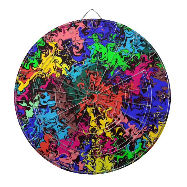 Abstract Colourful Twirly /  Dartboard (Front)