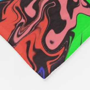 Abstract Colourful Twirly /  Fleece Blanket