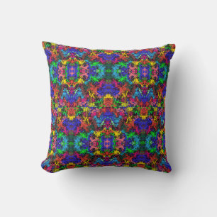 Abstract Colourful Twirly / Half Brick / Cushion