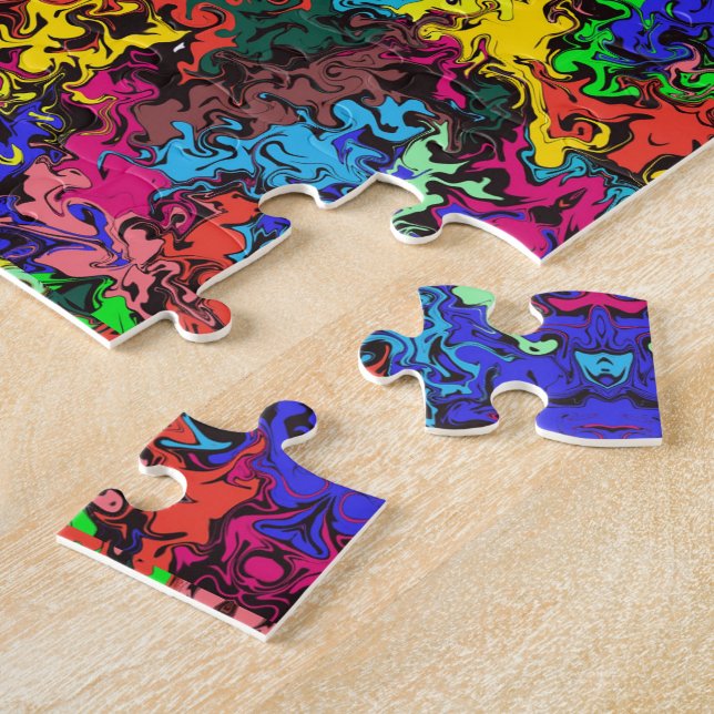 Abstract Colourful Twirly / Half Brick / Jigsaw Puzzle (Side)