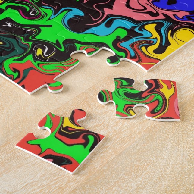 Abstract Colourful Twirly /  Jigsaw Puzzle (Side)