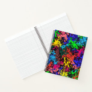 Abstract Colourful Twirly / Journal