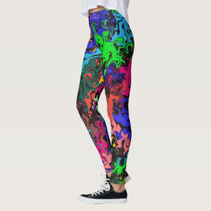 Abstract Colourful Twirly /  Leggings
